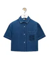 Loewe Short Sleeve Shirt In Light Blue
