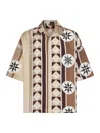 Loewe Paula's Ibiza Oversized Camp-collar Printed Silk-twill Shirt In Nude & Neutrals