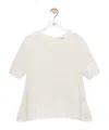 Loewe Short Sleeve Sweater In Mohair Blend In White