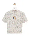 Loewe Short Sleeve Sweater In Wool And Alpaca Blend In White