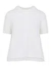 Loewe White Short Sleeve Mohair Sweater In White