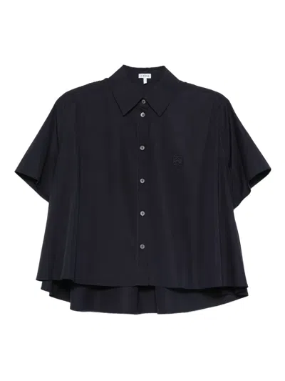 Loewe Short-sleeve Trapeze Shirt In Blue
