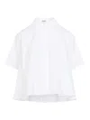 Loewe Logo-embroidered Cotton-poplin Shirt In White