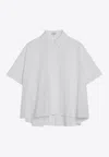 Loewe Short-sleeved Asymmetric Shirt In White