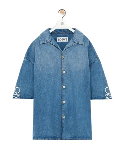 Loewe Short-sleeved Denim Shirt
