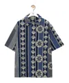 Loewe Mens Blue Multicolor Ibiza Graphic-pattern Cotton-blend Terry Shirt