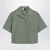 Loewe Short-sleeved Shirt In Sage Color In Gray
