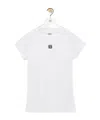 Loewe White Cotton-blend T-shirt With Anagram Logo Women In White