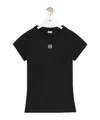 Loewe Black Cotton-blend T-shirt With Anagram Logo Women In Black
