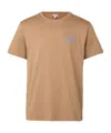 Loewe Slim-fit Logo-embroidered Cotton-jersey T-shirt In Brown