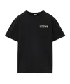Loewe Logo-embroidered Cotton-jersey T-shirt In Black
