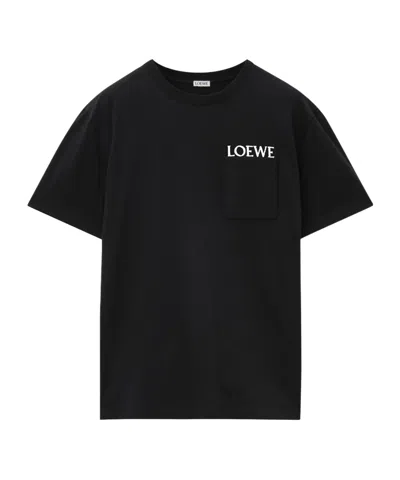 LOEWE LOEWE LOGO EMBROIDERED CREWNECK T-SHIRT