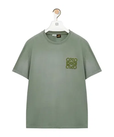 Loewe Short-sleeved T-shirt In Gray-green