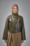Loewe Lambskin Cropped Trench Coat In Multi
