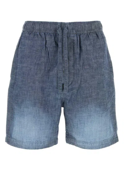 Loewe Bermuda Shorts With Back Pockets And Elastic Waistband In Blue