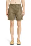Loewe Cargo Shorts In Cotton In Green
