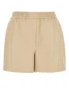 Loewe Shorts In Pelle Sabbia Donna In Beige O Tan