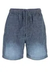 Loewe Bermuda Shorts With Back Pockets And Elastic Waistband In Blue