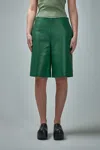 Loewe Mid-waist Zipper Shorts In Green