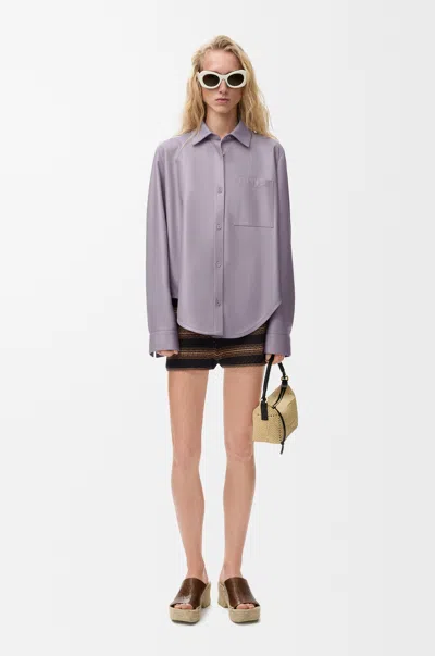 Loewe Shorts In Cotton Blend Size: L For Woman In Black