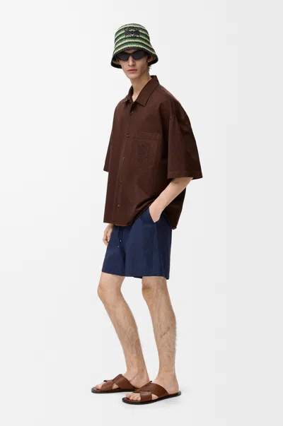 Loewe Shorts In Cotton Blend Size: Xxl For Man In Blue