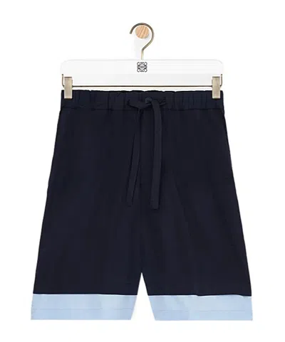 Loewe Elastic-waistband Shorts In Blue