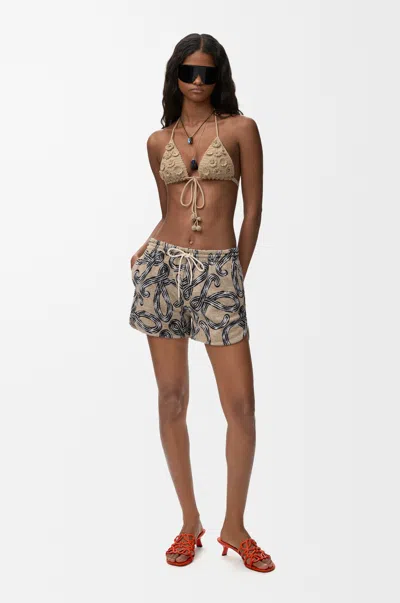 Loewe Shorts In Cotton Terry Blend Size: L For Woman In Multi
