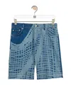 Loewe Shorts In Denim In Blue