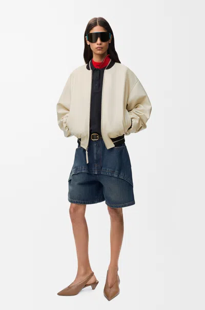 Loewe Shorts In Denim Size: 44 For Woman In Blue