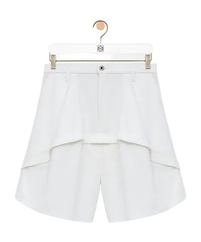 Loewe Shorts In Denim In Red