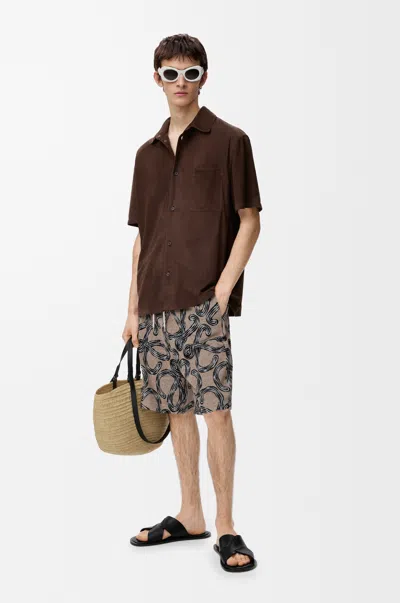 Loewe Shorts In Jacquard Terry Size: 4xl For Man In Brown