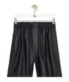 Loewe Shorts In Nappa Lambskin In Black