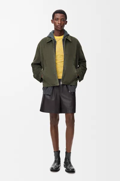 Loewe Shorts In Nappa Lambskin Size: L For Man In Brown