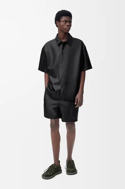 Loewe Shorts In Nappa Lambskin Size: Xl For Man In Black