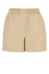 Loewe Shorts In Pelle Sabbia Donna