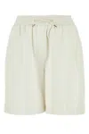 Loewe Women's Leather Shorts In White