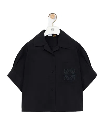 Loewe Short-sleeved Shirt In Black