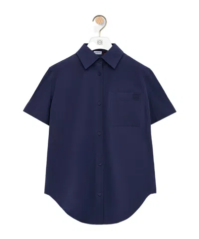 Loewe Short-sleeved Shirt In Blue