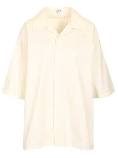 Loewe Short-sleeved Shirt Shirts White In Neutral