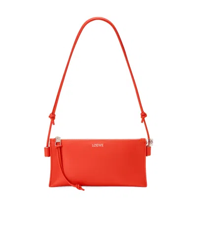 Loewe Shoulder Bag With Leather Handles In Orange