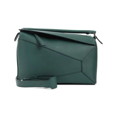 Loewe Puzzle Edge New Large Shoulder Bag Men In Green