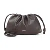 Loewe Soft Slouchy Leather Shoulder Bag With Drawstring Closure In Gray