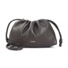 Loewe Soft Slouchy Leather Shoulder Bag With Drawstring Closure In Gray