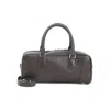 Loewe Structured Rectangular Handbag In Premium Calfskin Leather In Gray