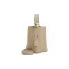 Loewe Beige Mini Pebble Bucket Bag In Sand