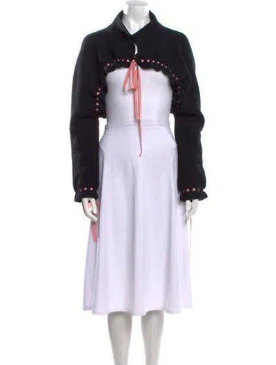 Pre-owned Loewe Shrug Wool Sweater In Black