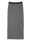 Loewe Side-split Skirt In Gray