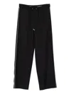 Loewe Men Wool Drawstring Trousers In Black