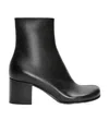 Loewe Side Zipper Short Boots In Black