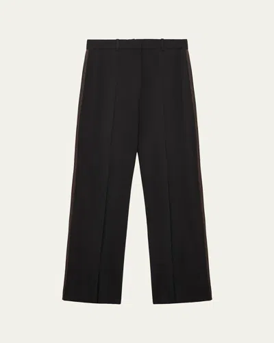 Loewe Side-stripe Straight-leg Pants In Black